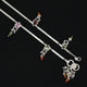 Silver Soft Rated Colourful Gems Anklet
