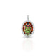 Sterling Silver Green Color Mahakaal ji Pendent