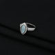 Heavenly harmony silver ring with a radiant moonstone gemstone