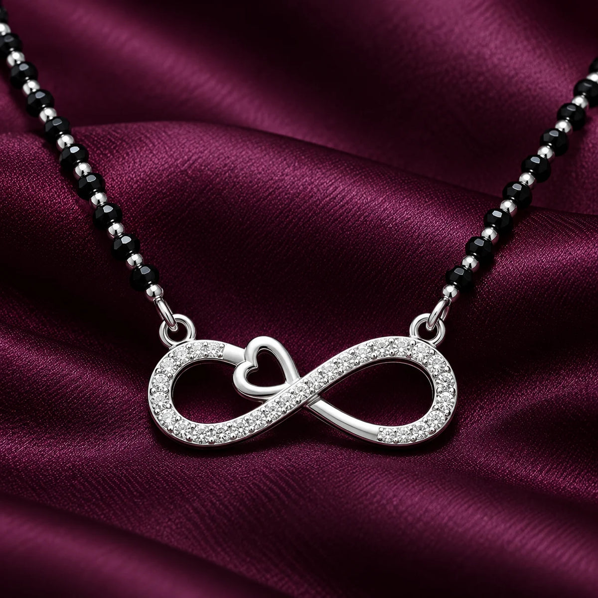 Infinite Heart Silver Mangalsutra
