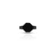 Sterling Silver Black Resin Hexagonal Signet Ring, "Bold Hex"