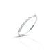 Sterling Silver CZ Gems Leaf Kada Bracelet for Her