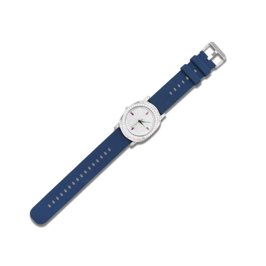 Stylish silver analogue watch for women, ideal for special occasions