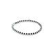 Elegant anklet made with a combination of black and silver beads, offering a sleek and fashionable accessory for girls