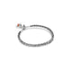 Elegant girls' silver kada anklet with a delicate plant vein pattern