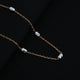 Silver Classy Beads With Rose Gold Linked Chain