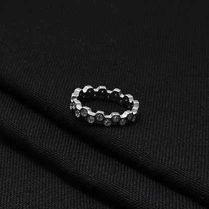 Silver Stunning Love Couple Ring