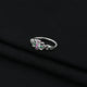 Silver Trendy Colored Gems Girls Ring