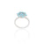 Silver Sky Blue Ice Crystal Girls Ring