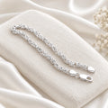 Expensive Braided Mens Silver Chain Bracelet