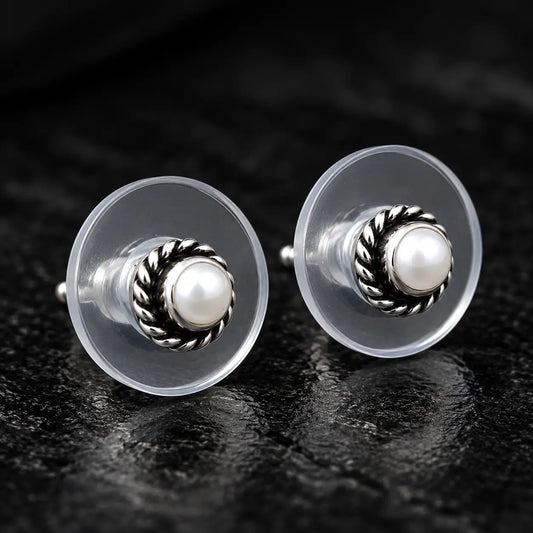 Classic Pearl Silver Studs