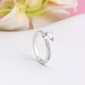 Modern Silver Ring with Captivating Center Gem