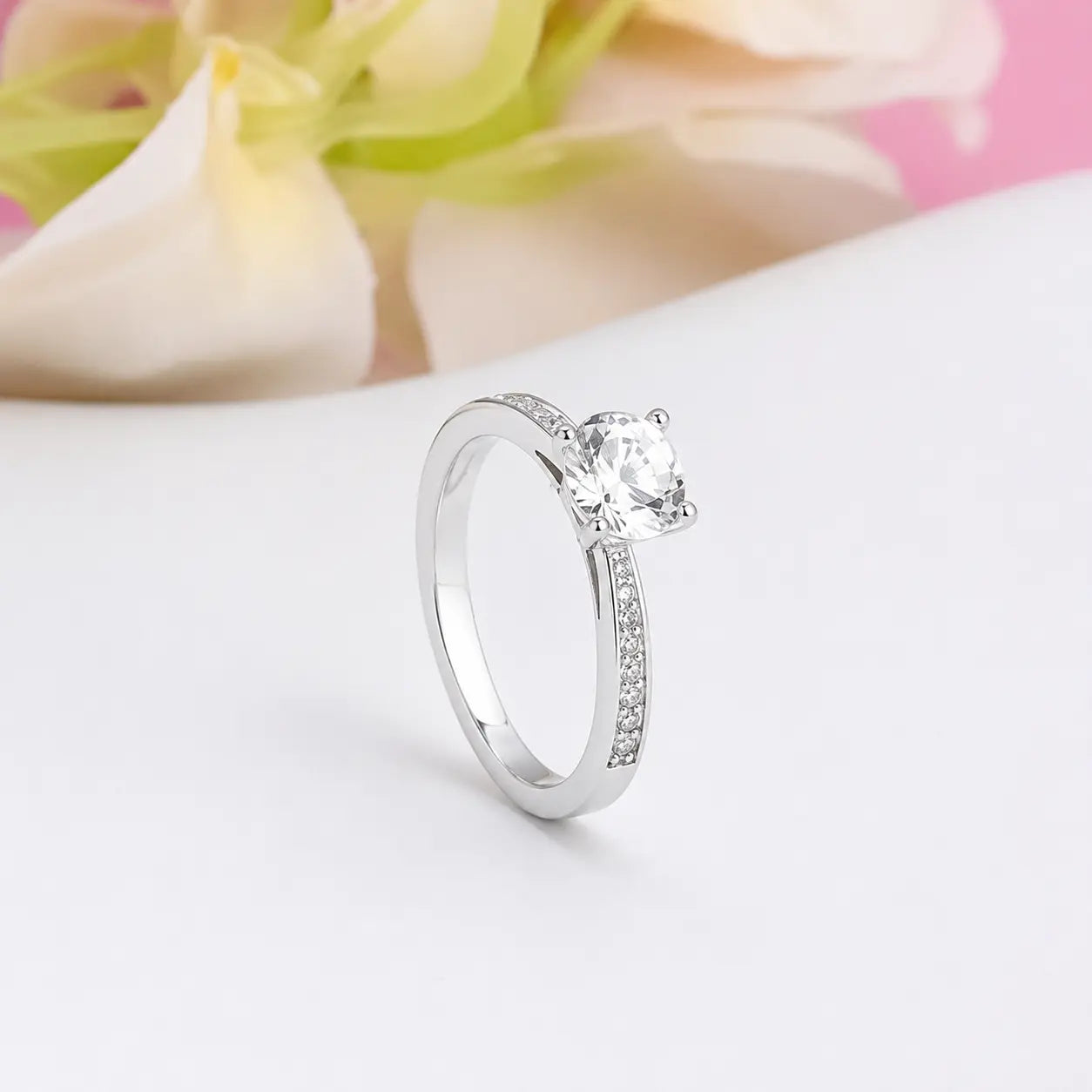 Modern Silver Ring with Captivating Center Gem