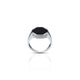 Sterling Silver Black Resin Hexagonal Signet Ring, "Bold Hex"