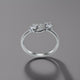 Sterling Silver CZ Stone Unique Royal Design Ring for Girls