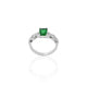 Silver Green Gemstone Girls Ring