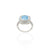 Silver Shiny Sky Blue Soft Stone Ring