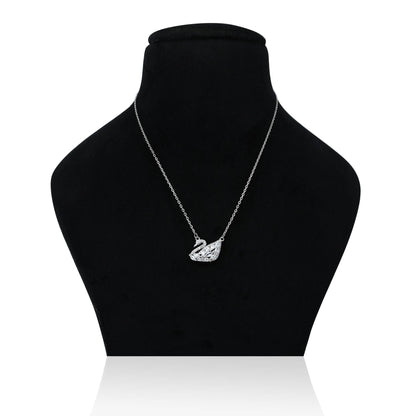 Silver chain with a duck-shaped pendant.