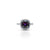 Elegant sterling silver ring for women featuring a vibrant synthetic rainbow quartz stone.