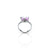 Sterling Silver Light Purple Butterfly Cut Gemstone Ring for Girls