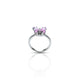 Sterling Silver Light Purple Butterfly Cut Gemstone Ring for Girls