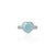 Silver Sky Blue Heart Gemstone Girls Ring