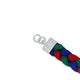 Sophisticated silver moli bracelet for boys, showcasing a classic red and green thread combination