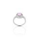 Sterling Silver Solitaire Pink Gemstone Ring for Women