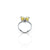 Sterling Silver Yellow Butterfly Cut Gemstone Ring for Girls