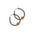 Playful bracelet featuring silver and black beads with an adorable orange teddy bear charm.