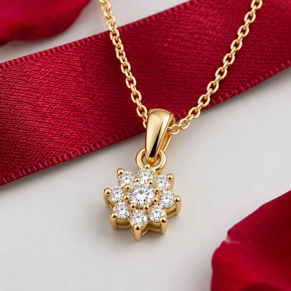 Sun Bloom Gold Pendant Necklace for Women