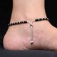 Silver Circle and Heart Shape Design Anklet for Girls