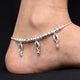 Luxury Cowry Design Silver Anklets for Girls