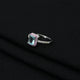 Sterling Silver "Grace of Pink" Emerald Cut Stone Ring for Women