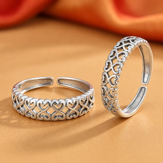 Silver Connecting Heart Design Bichhiya for Girls