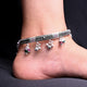 Silver Antique Elegance Bridal Colorful Beads Anklets