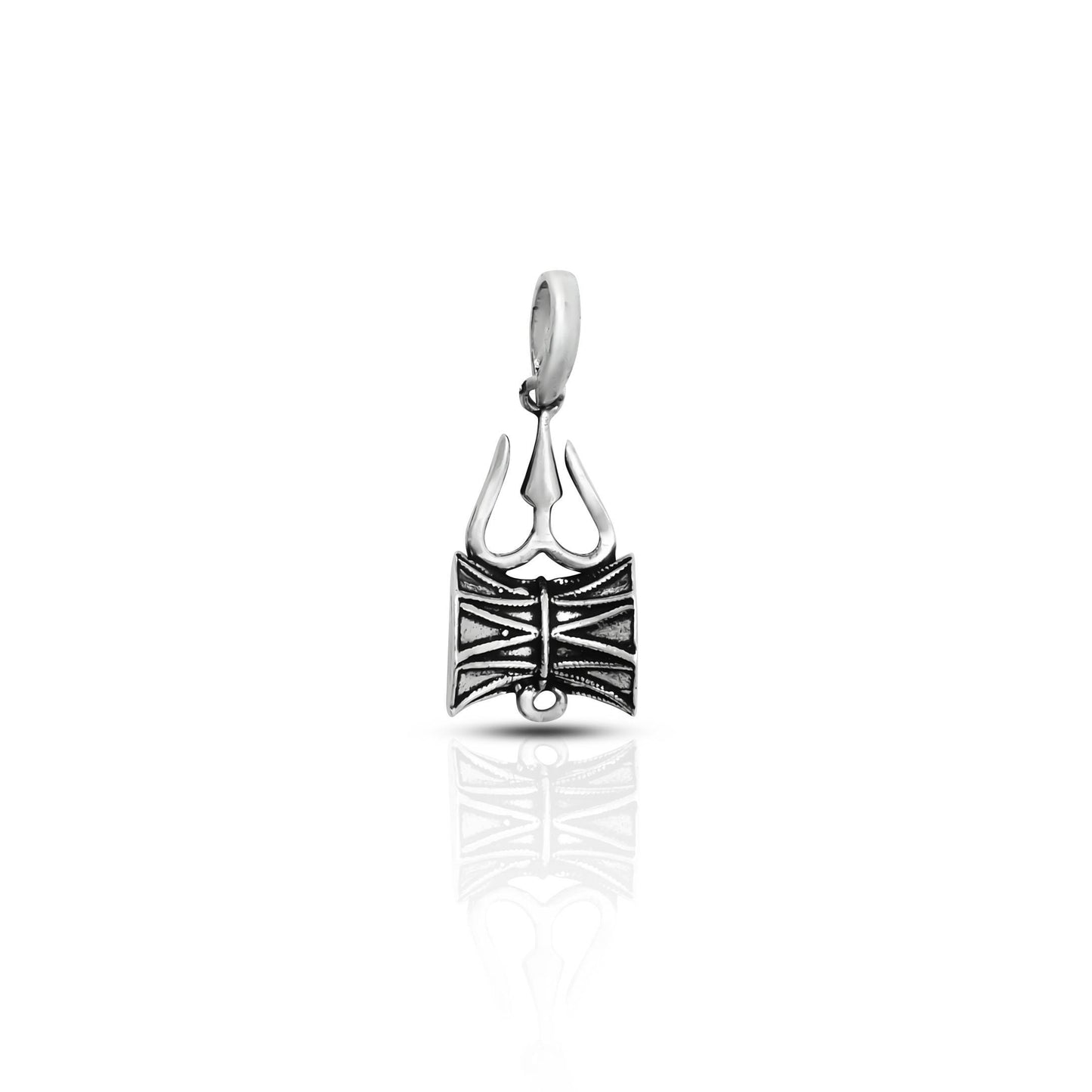 925 silver premium pendant featuring Mahadev, Trishul, and Damru design