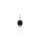 Silver Center Red Oval Design Pendant for Girls