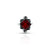 Sterling Silver Vintage Design with Red Gem Stone Ring for Girls