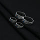 Silver Blue Two Combo pair Toe Rings