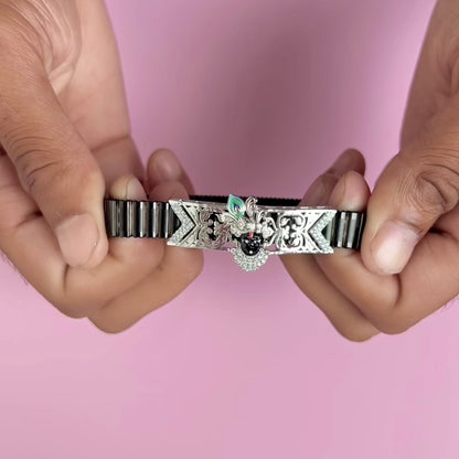 Pure Silver Krishna Design Bracelet