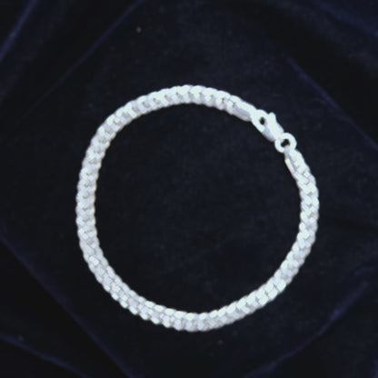 Sterling Silver Chain Mens Bracelet