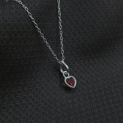 Silver Heart Pendant Earrings Combo Set