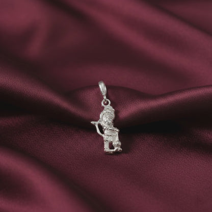 Sankat Mochan Hanuman Pendant in Pure Silver