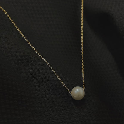 Silver Pearl Stud Earrings with Matching Pearl Pendant Necklace