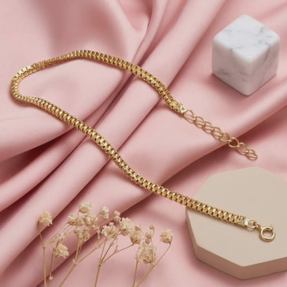 Silver Simple Square Box Design Chain Bracelet for Boys