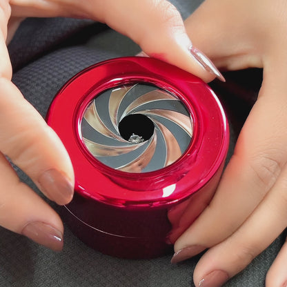 Sterling Silver Square Flower Solitaire Ring for Women