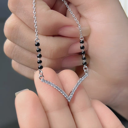 Graceful V-Cut Solitaire Mangalsutra