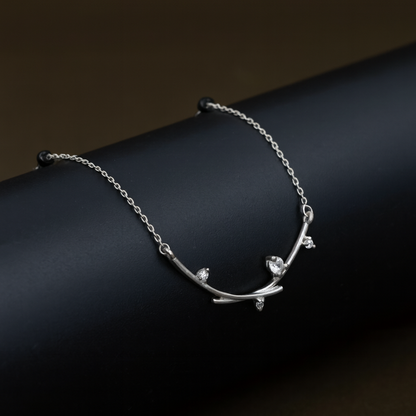 Modern Silver Mangalsutra with Accents