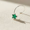 Silver Nose Pin with Star Multicolor Stones